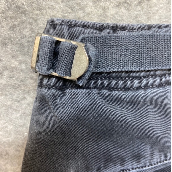 American Eagle Outfitters Mens Cargo Shorts Frayed Hem Adjustable Waist 36 Black - Picture 4 of 8